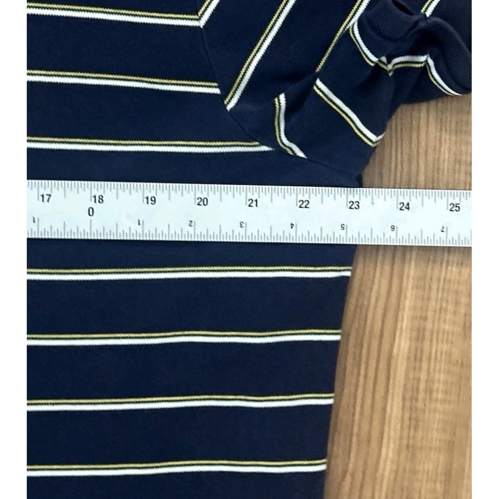 Vtg Polo Ralph Lauren Mens Shirt XL (Fits Large) Short Sleeve Blue Stripe Golf - Picture 6 of 8